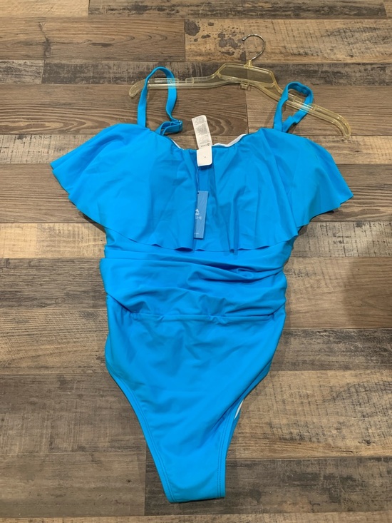 Cupshe Other - Cupshe Bright Blue Ruffle One-Piece Swimsuit